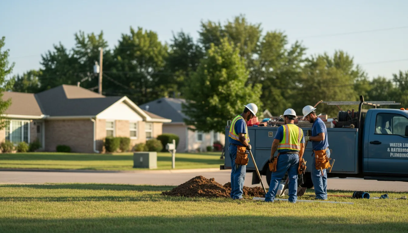 Residential water line and bathroom plumbing service in Brady, MT